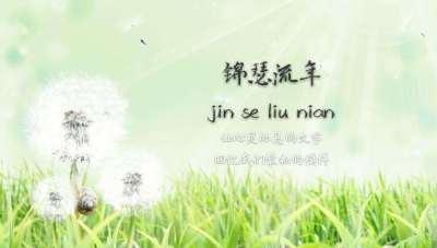 锦瑟年华似水流年